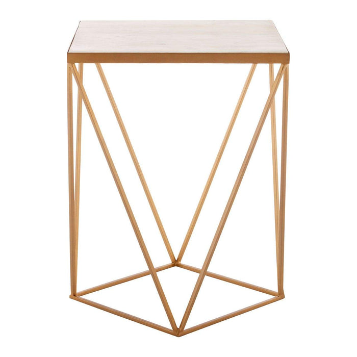 Shalmiar Square Marble Top Side Table - Modern Home Interiors