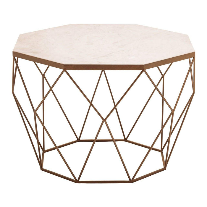 Shalimar Octagon White Marble Coffee Table - Modern Home Interiors