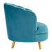 Orlina Blue Velvet Chair with Gold Wood Legs - Modern Home Interiors