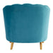 Orlina Blue Velvet Chair with Gold Wood Legs - Modern Home Interiors