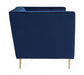 Otylia Deep Blue Velvet Armchair - Modern Home Interiors