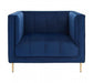 Otylia Deep Blue Velvet Armchair - Modern Home Interiors