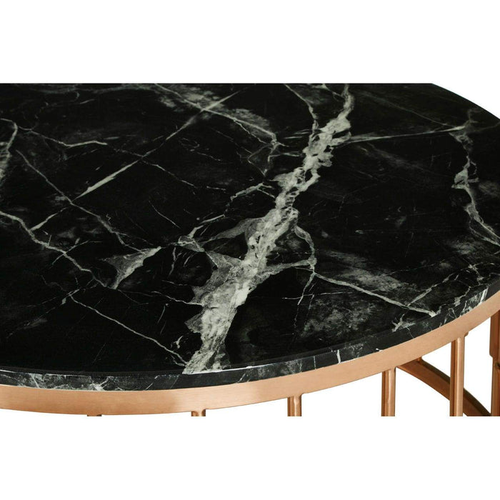 Alvaro Round Marble Top Coffee Table - Modern Home Interiors