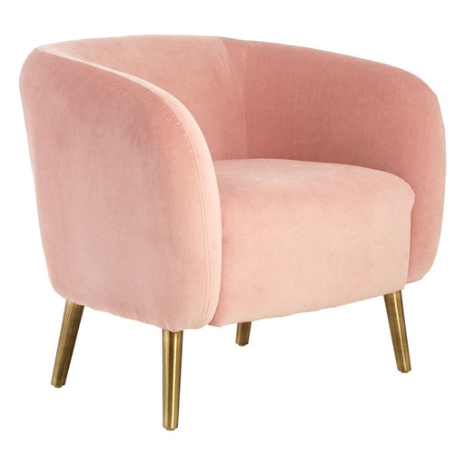 Samara Luxe Round Pink Velvet Armchair - Modern Home Interiors