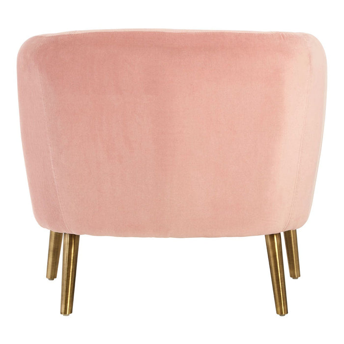 Samara Luxe Round Pink Velvet Armchair - Modern Home Interiors