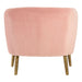 Samara Luxe Round Pink Velvet Armchair - Modern Home Interiors