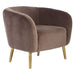 Samara Luxe Round Grey Velvet Armchair - Modern Home Interiors