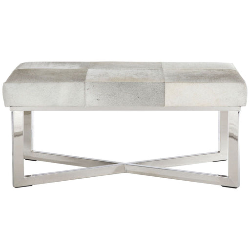 KENSINGTON TOWNHOUSE LEATHER TEXTURED PATTERN BENCH - Modern Home Interiors