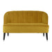 Doucet Dijon Yellow Velvet 2 Seater Sofa - Modern Home Interiors