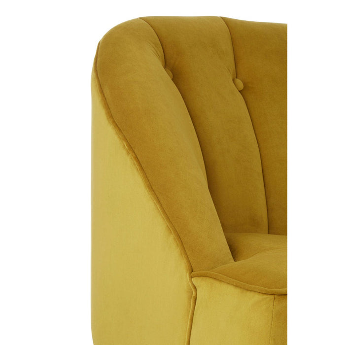 Doucet Dijon Yellow Velvet 2 Seater Sofa - Modern Home Interiors