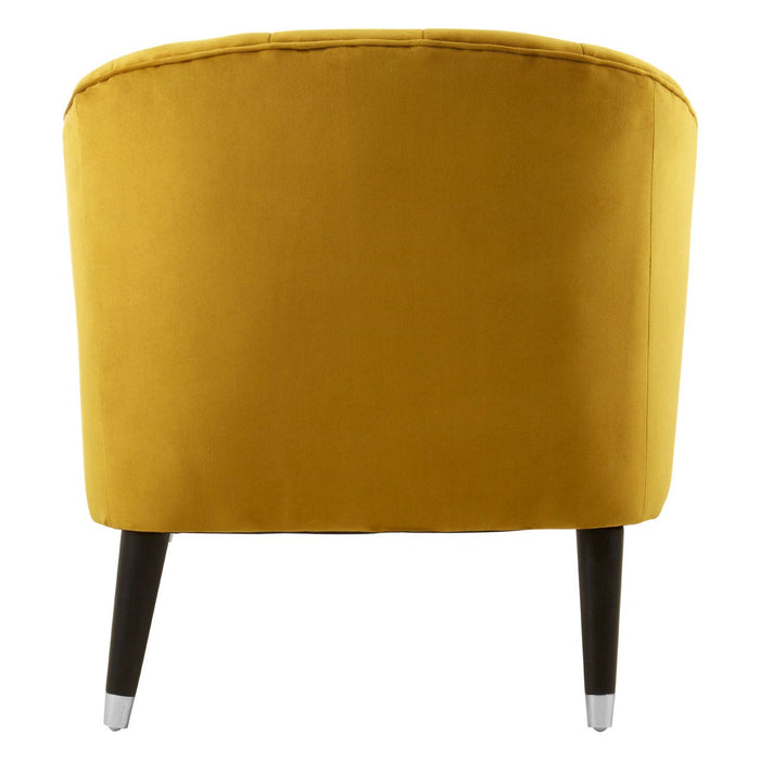 Doucet Dijon Yellow Velvet Chaise Longue - Modern Home Interiors