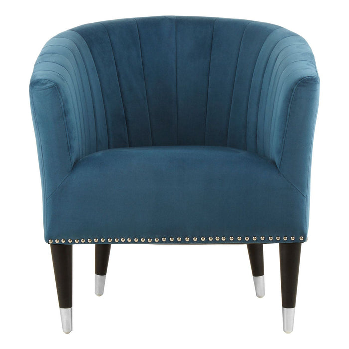 Doucet Blue Velvet Chair - Modern Home Interiors