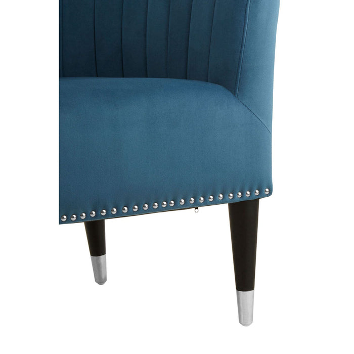 Doucet Blue Velvet Chair - Modern Home Interiors