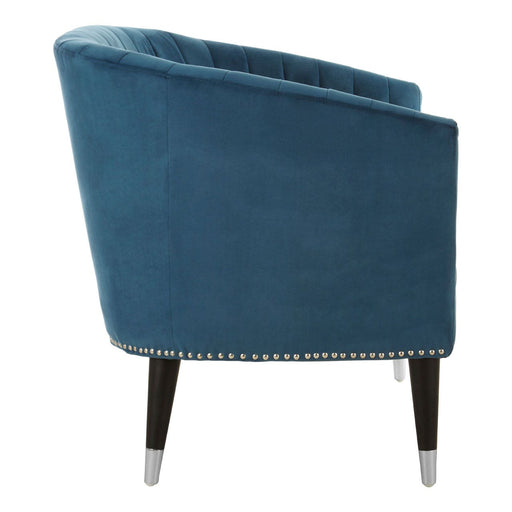 Doucet Blue Velvet 2 Seater Sofa - Modern Home Interiors