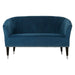 Doucet Blue Velvet 2 Seater Sofa - Modern Home Interiors