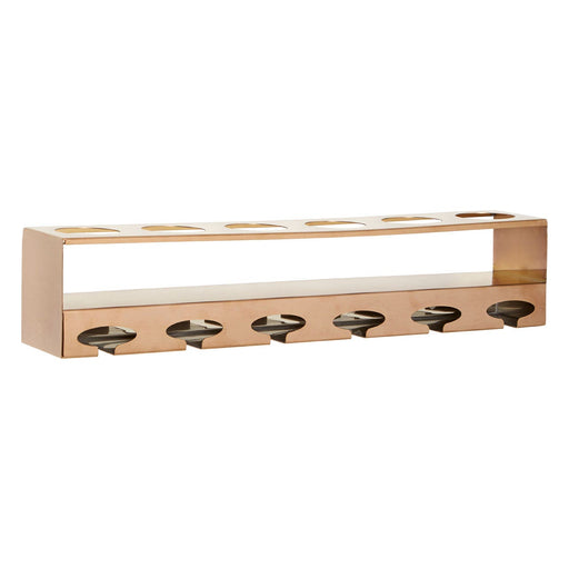 Novo 6 Bottle Rose Gold Finish Wine Rack - Modern Home Interiors