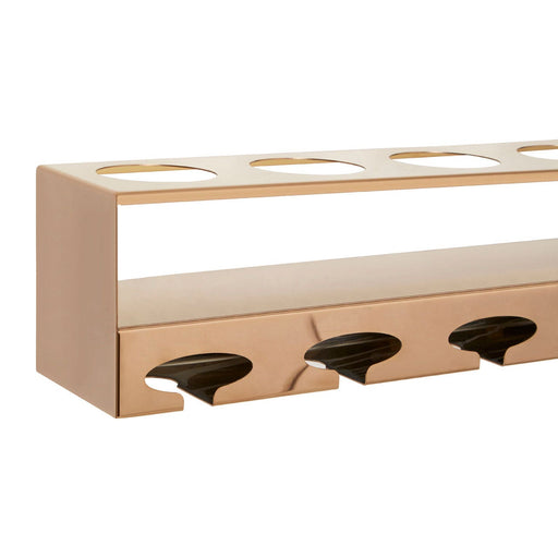 Novo 6 Bottle Rose Gold Finish Wine Rack - Modern Home Interiors