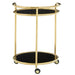 Novo Round Gold Finish Trolley - Modern Home Interiors