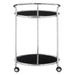 Novo Round Silver Finish Trolley - Modern Home Interiors