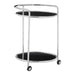 Novo Round Silver Finish Trolley - Modern Home Interiors