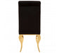 Eliza Louis Style Black Velvet Dining Chair with Gold Legs - Modern Home Interiors