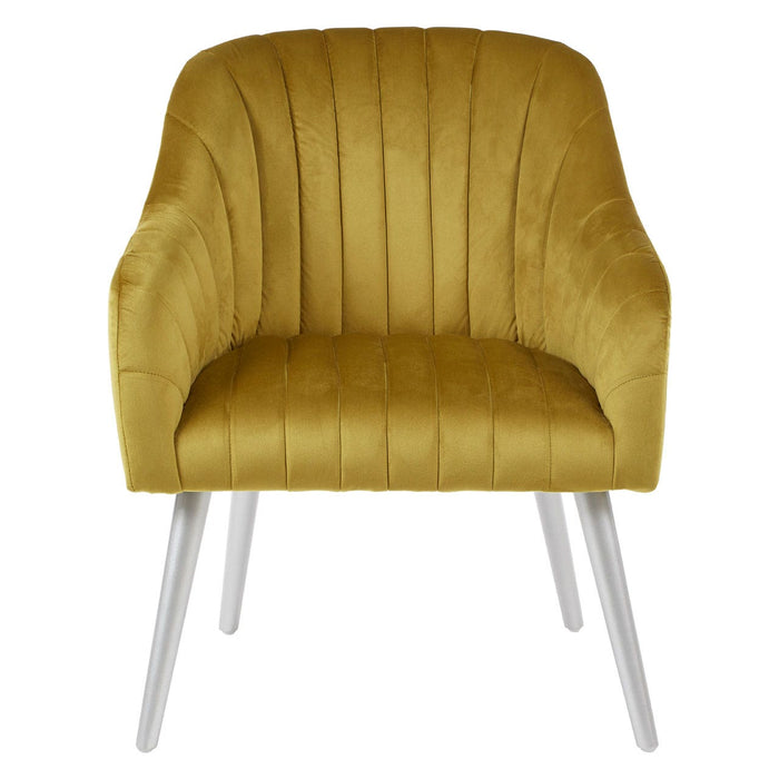 Luxor Mustard Fabric Armchair - Modern Home Interiors