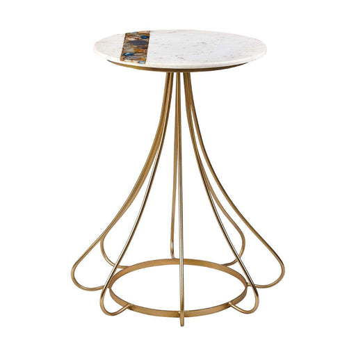 Vizzini Marble and Agate Side Table - Modern Home Interiors