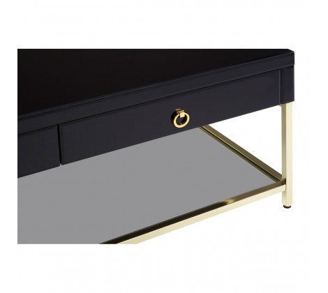 Kensington Townhoue Black and Gold Finish Coffee Table - Modern Home Interiors