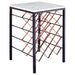 Templar White Marble/ Iron Wine Rack Table - Modern Home Interiors