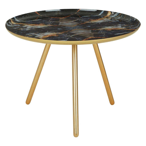 Marlox Faux Marble Side Table - Modern Home Interiors