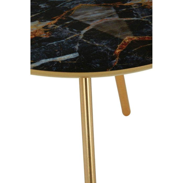 Marlox Faux Marble Side Table - Modern Home Interiors