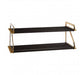 Hawkes Premium Black and Gold 2 Tier Shoe Rack - Modern Home Interiors