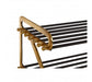 Hawkes Premium Black and Gold 2 Tier Shoe Rack - Modern Home Interiors