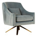 Hendricks Blue Velvet Accent Swivel Chair - Modern Home Interiors