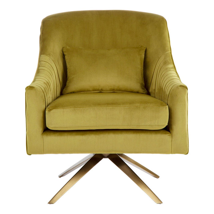 Hendricks Pistachio Green Velvet Accent Swivel Chair - Modern Home Interiors