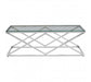 Allure Inverted Prism Base Glass Coffee Table - Modern Home Interiors