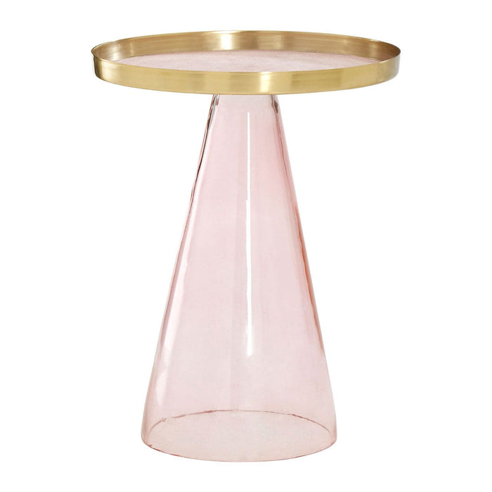 Martini Pink & Gold Round Side Table - Modern Home Interiors