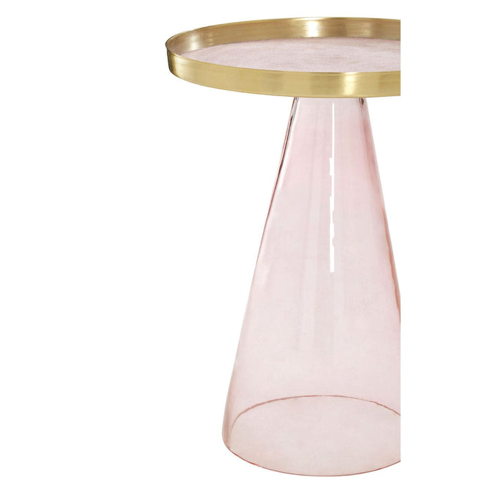 Martini Pink & Gold Round Side Table - Modern Home Interiors