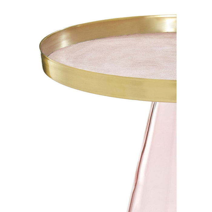 Martini Pink & Gold Round Side Table - Modern Home Interiors