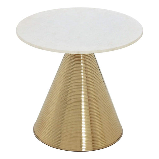 Martini Table with White Marble Top - Modern Home Interiors