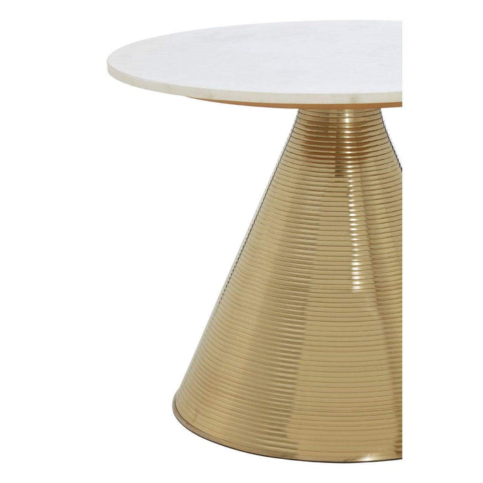 Martini Table with White Marble Top - Modern Home Interiors