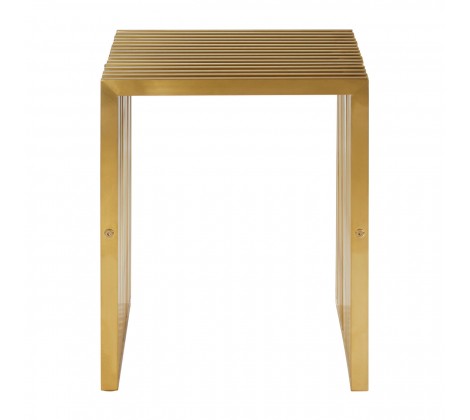 Horizon Square Edge Gold Side Table - Modern Home Interiors