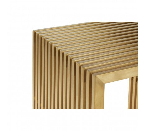 Horizon Square Edge Gold Side Table - Modern Home Interiors