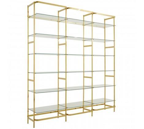 Horizon Bookshelf With Clear Glass Tiers - Modern Home Interiors