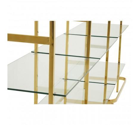 Horizon Bookshelf With Clear Glass Tiers - Modern Home Interiors