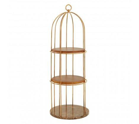 Horizon Small Cage Design Marble Bookshelf - Modern Home Interiors