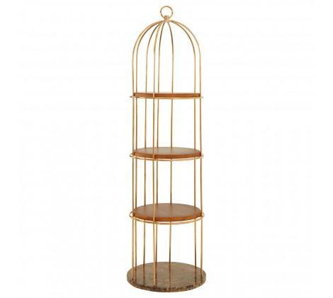 Horizon Large Cage Design Marble Bookshelf - Modern Home Interiors