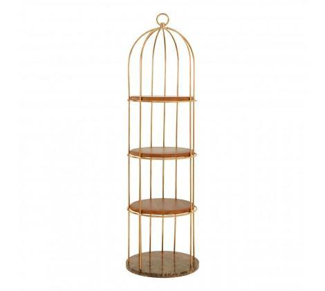 Horizon Large Cage Design Marble Bookshelf - Modern Home Interiors