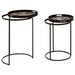 Celina Set of 2 Marble Effect Nesting Tables - Modern Home Interiors