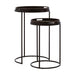 Celina Set of 2 Marble Effect Nesting Tables - Modern Home Interiors